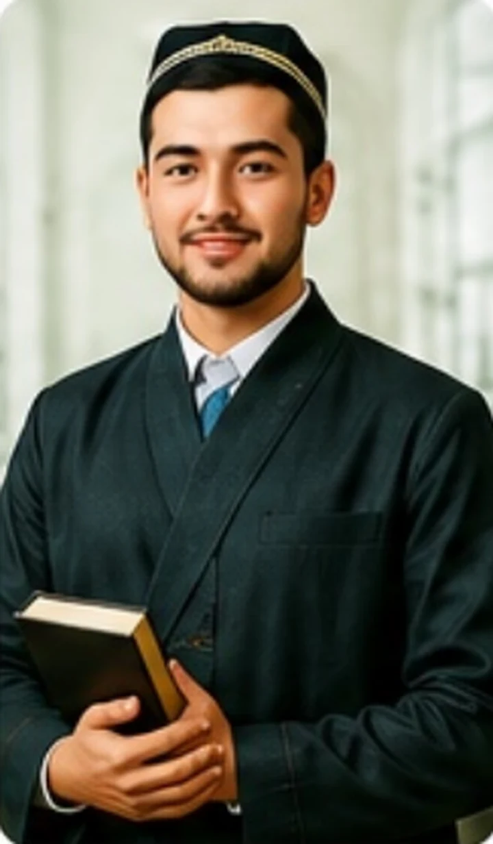 Kitob koʻtargan yosh olim